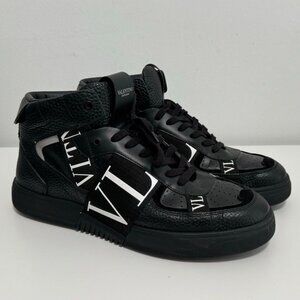 Valentino Garavani Mid-Top Calfskin VL7N Sneakers with Bands